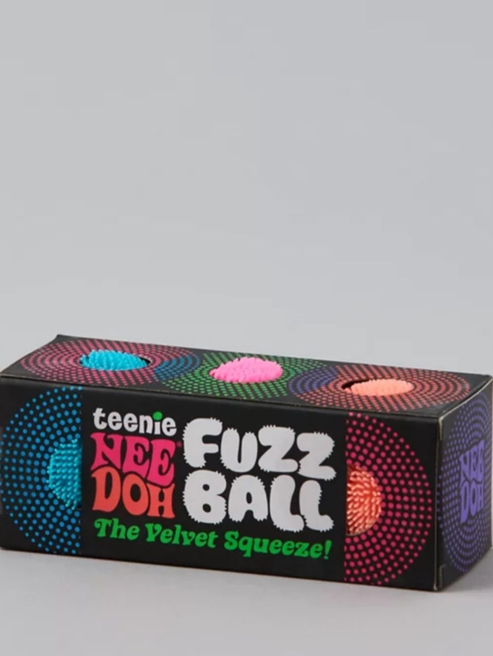 needoh teenie fuzzball Velvet Squeeze Squishy Toy 3-pack [ Random Color]
